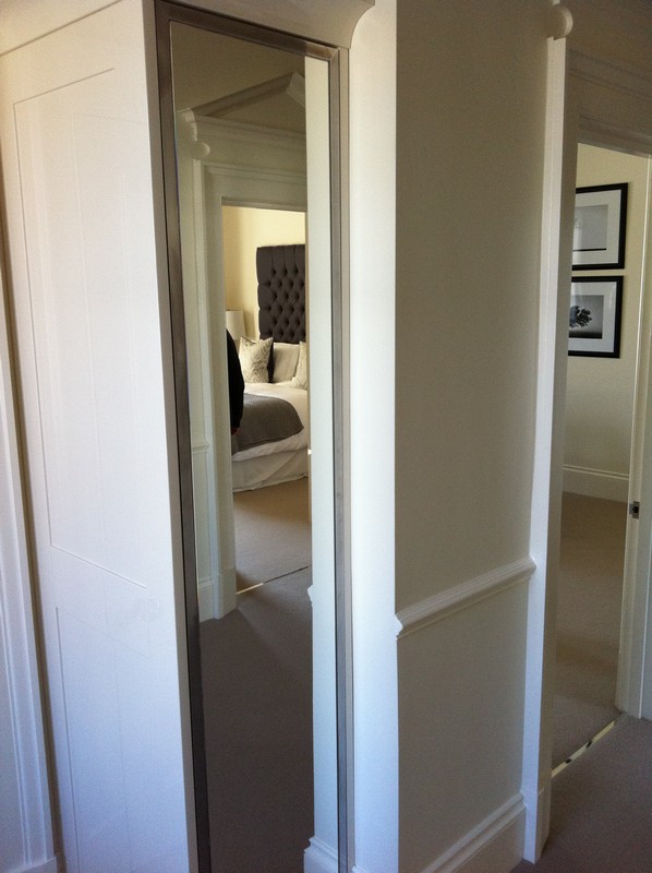 Full-length wardrobe mirror fitted in Nine Elms home