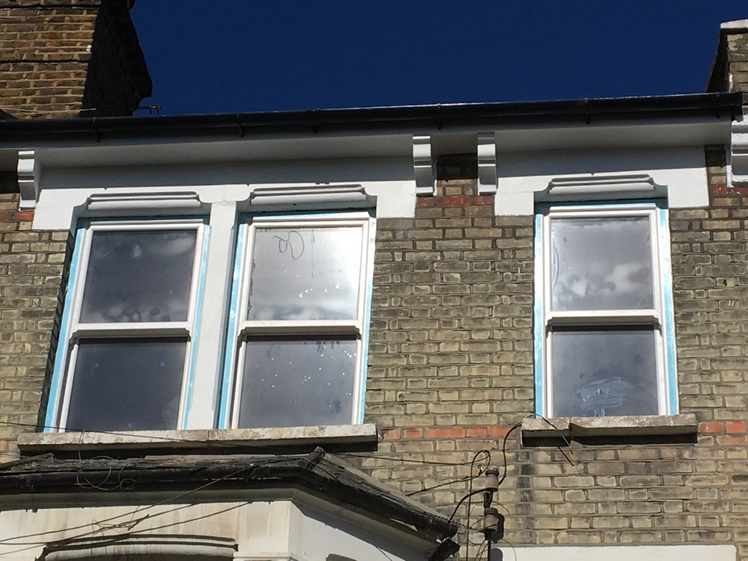 New uPVC sash windows fitted on Victorian terrace in Nine Elms